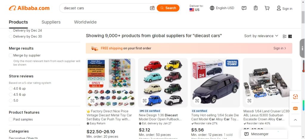 diecast cars alibaba