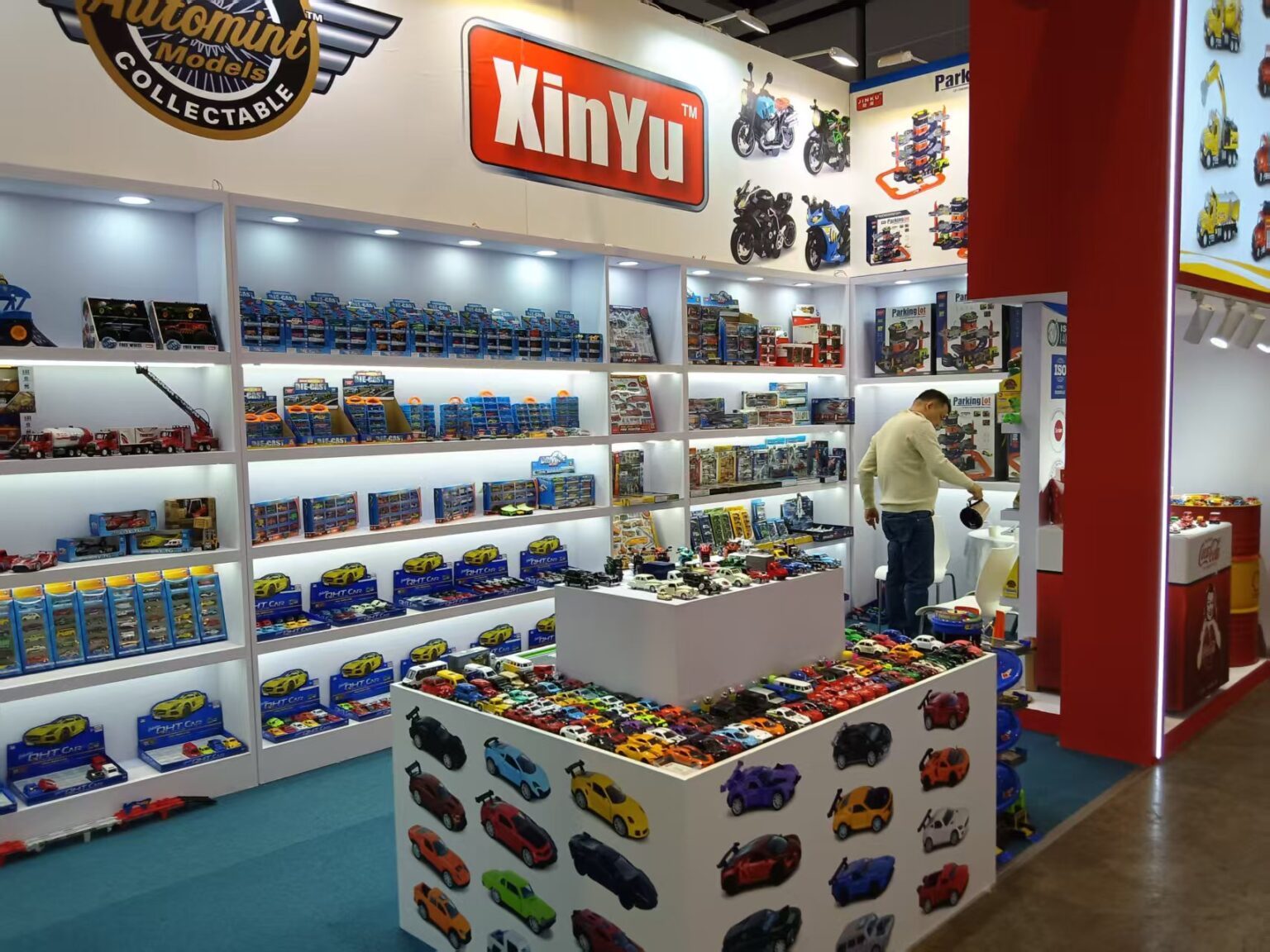 Xinyu Toys booth display at Hong Kong Toys Games Fair 2026
